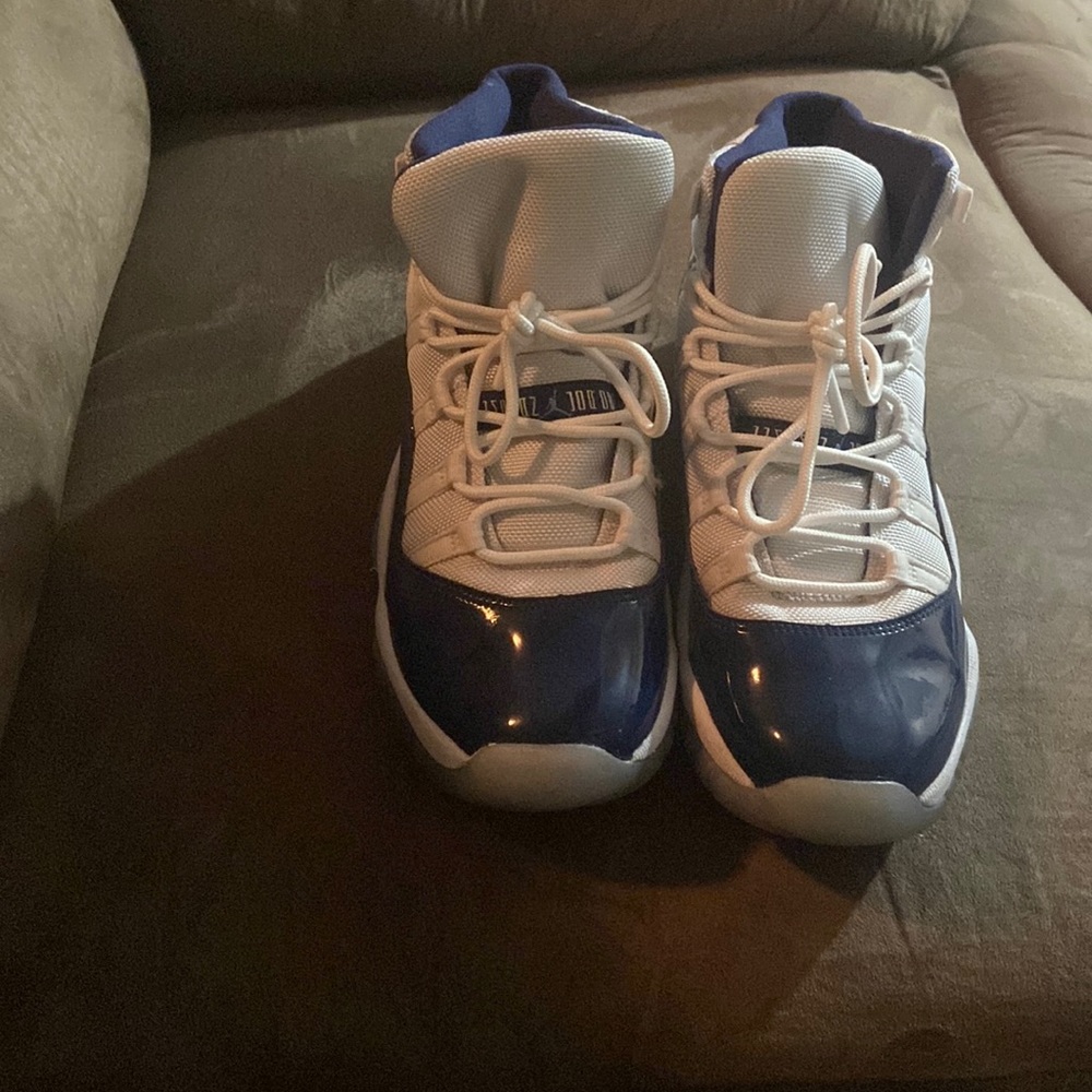 Blue and White Jordan 11’s